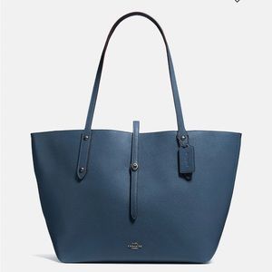 Coach leather market tote bag